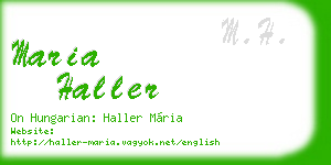 maria haller business card