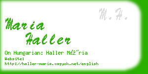 maria haller business card